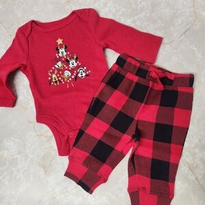 Disney Jumping Beans Newborn 2pc Bodysuit & Pants Mickey & Friends Outfit